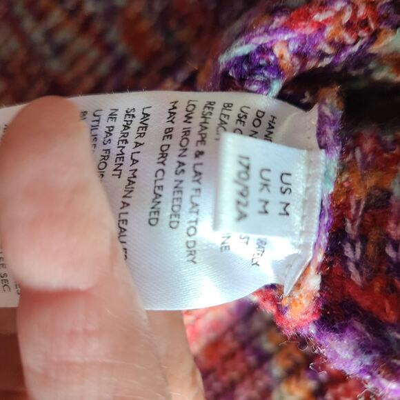 BDG Cropped Henley Womens Sweater Size Medium Tight Knit School Colorful Casual - Picture 11 of 14